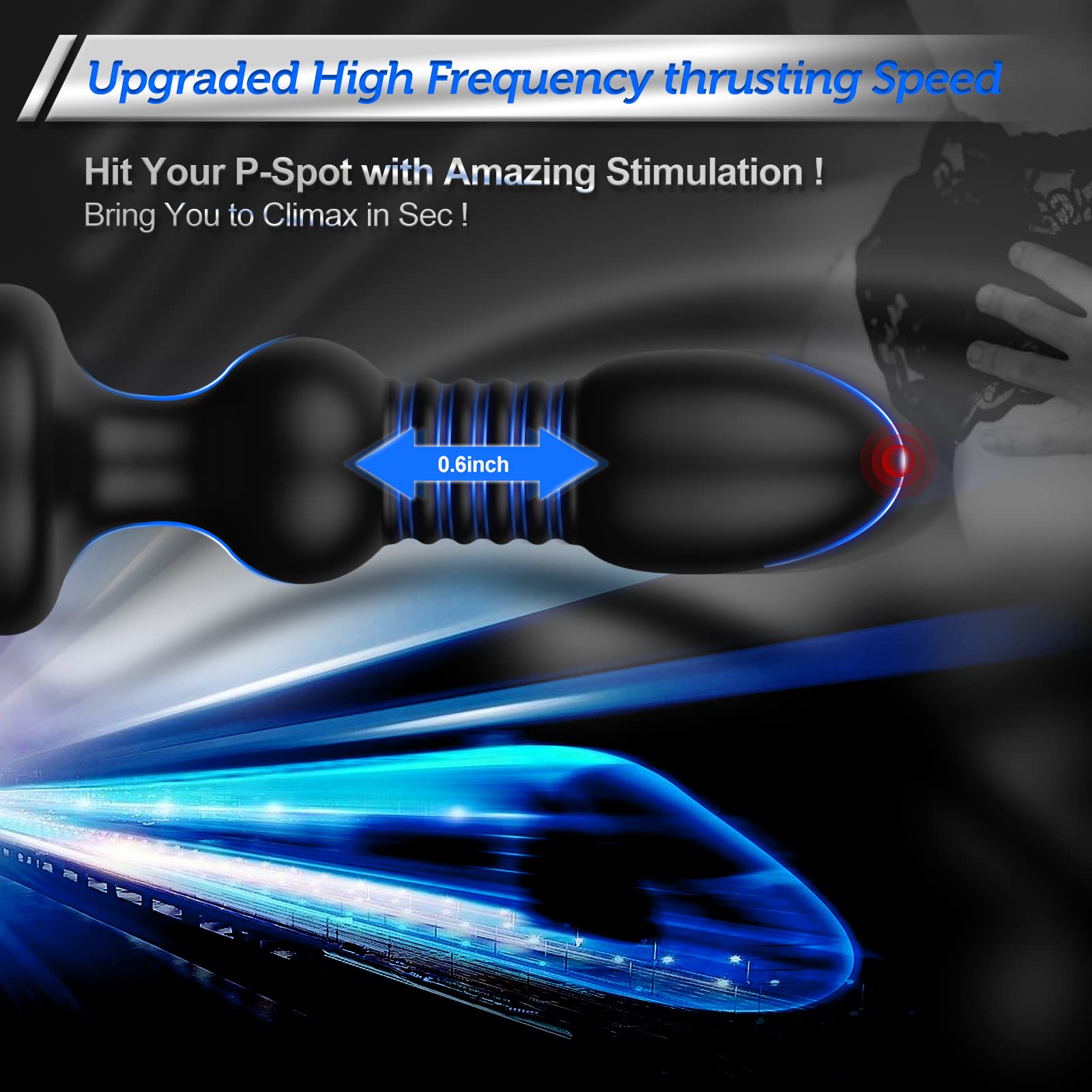 Thrusting Vibrating Anal Plug Sex Toys With Suction Cup, Remote Control Prostate Massager Butt Plug Vibrator, Anal Male Adult Sex Toy For Men Women Couples, HNNPY Anal Dildo Anal Trainer Game - View #7