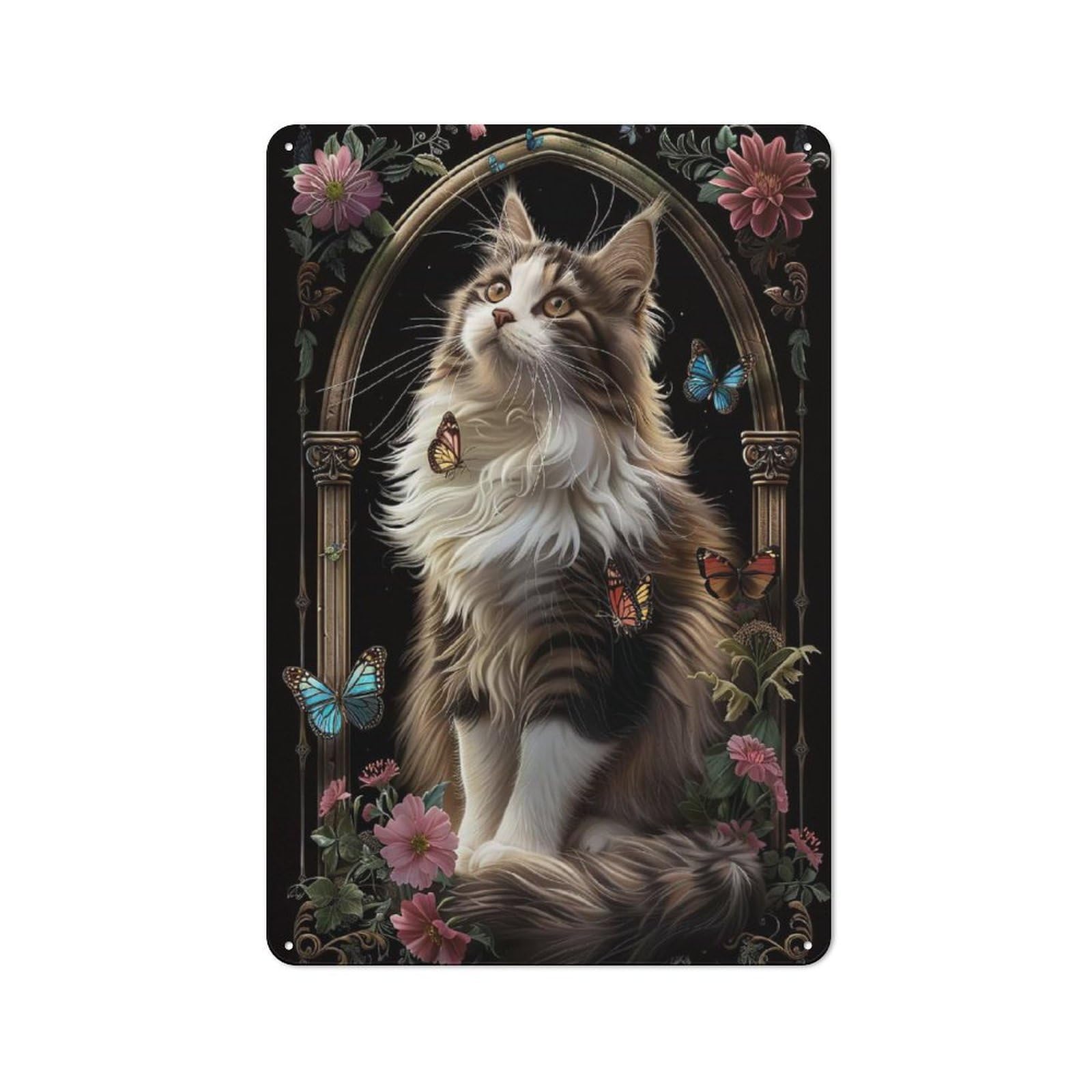 Junmoney Norwegian Forest Vintage Metal Plaque 30X20cm For Café Or Restaurant, A Decorative Gift For A Newly Furnished Café And Restaurant