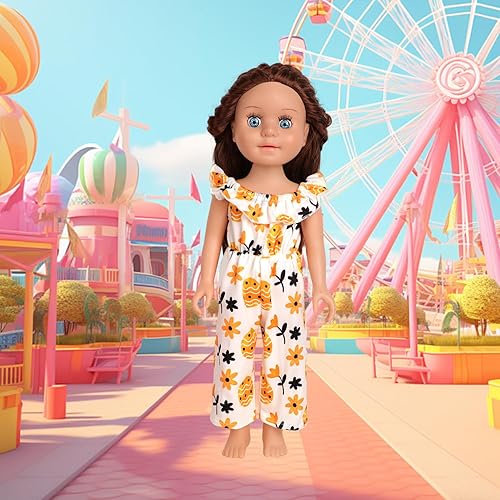 Miniatura 9 de 10 conjuntos de ropa para muñecas de 18 pulgadas, incluye vestidos y conjuntos para muñecas tipo American Doll, regalos de cumpleaños para niñas y