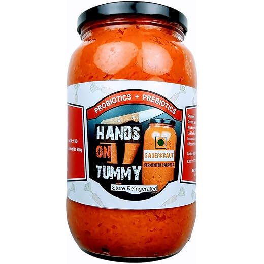 Hands on Tummy Sauerkraut 1 KG Probiotic Fermented Carrot