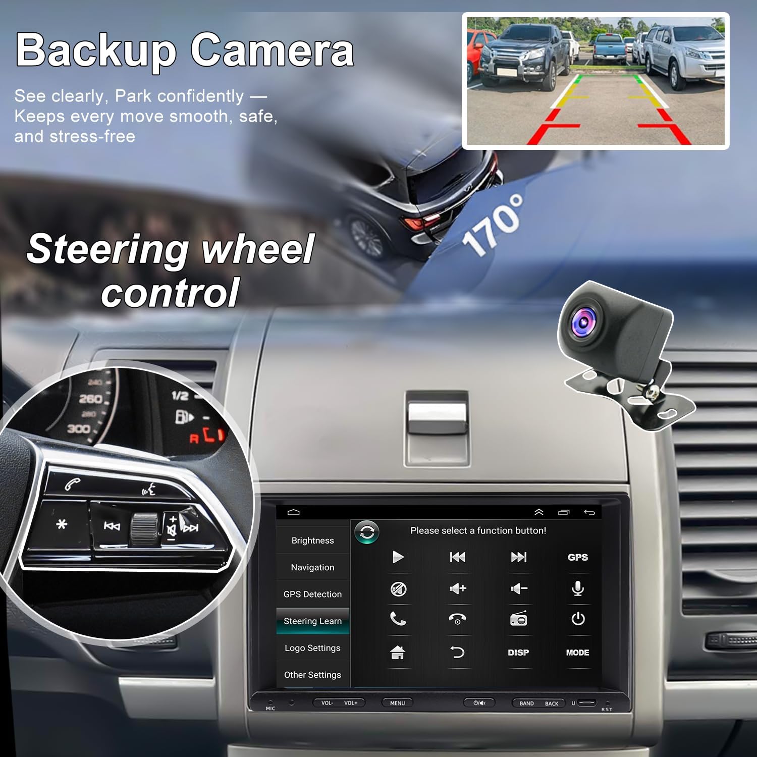 Upgrade Car Radio for Nissan Sentra 2007-2012, 350Z 2003-2009, Versa 2007-2014, Pathfinder 1994-2007, NV200 2009-2017, 7'' Touchscree Head Unit Stereo, Carplay Android Auto GPS FM BT WiFi SWC Camera