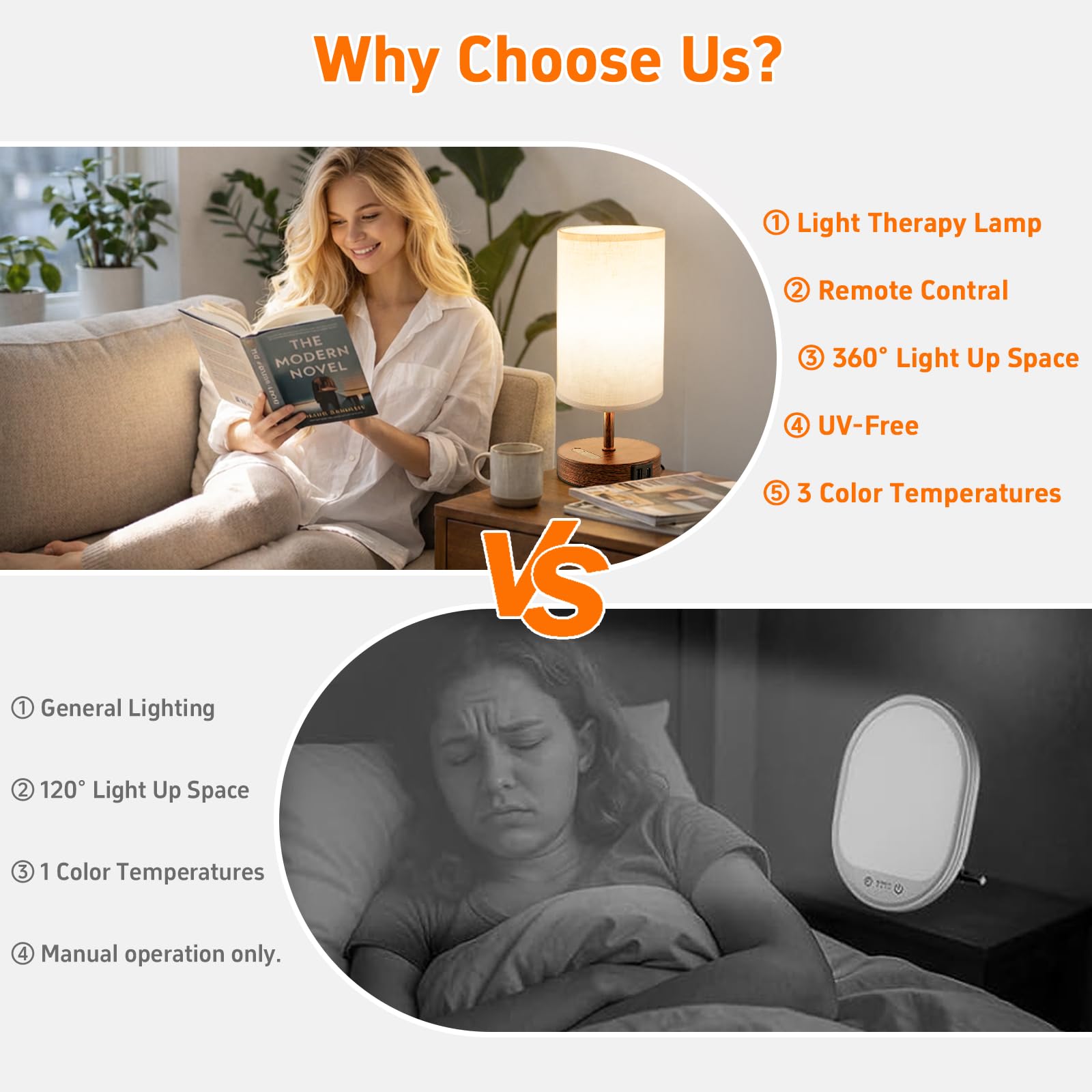 Lampe de luminothérapie, lampe de thérapie à lumière naturelle 10 000 lux avec télécommande, lampe solaire, 3 températures de couleur et minuterie, contrôle tactile, lampe de lumière du jour