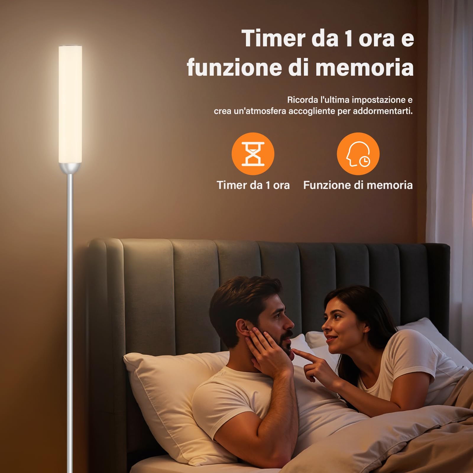 Lampadaire sur Pied Salon, lampadaire LED Dimmable, 5 Températures de Couleur avec Télécommande et Pédale de Commande, LED Lampe sur Pied Moderne Argent pour Chambre, Étudier, Bureau