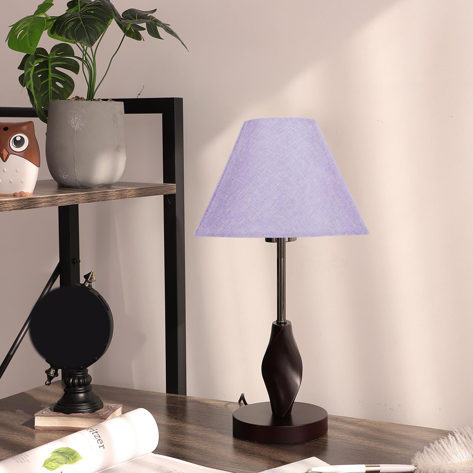 Hemobllo Pantalla Luz Lámpara para Lino de Escritorio Decoración E14 E27, Accesorio de Tela Metal Suave y Pared para Estudio Hotel