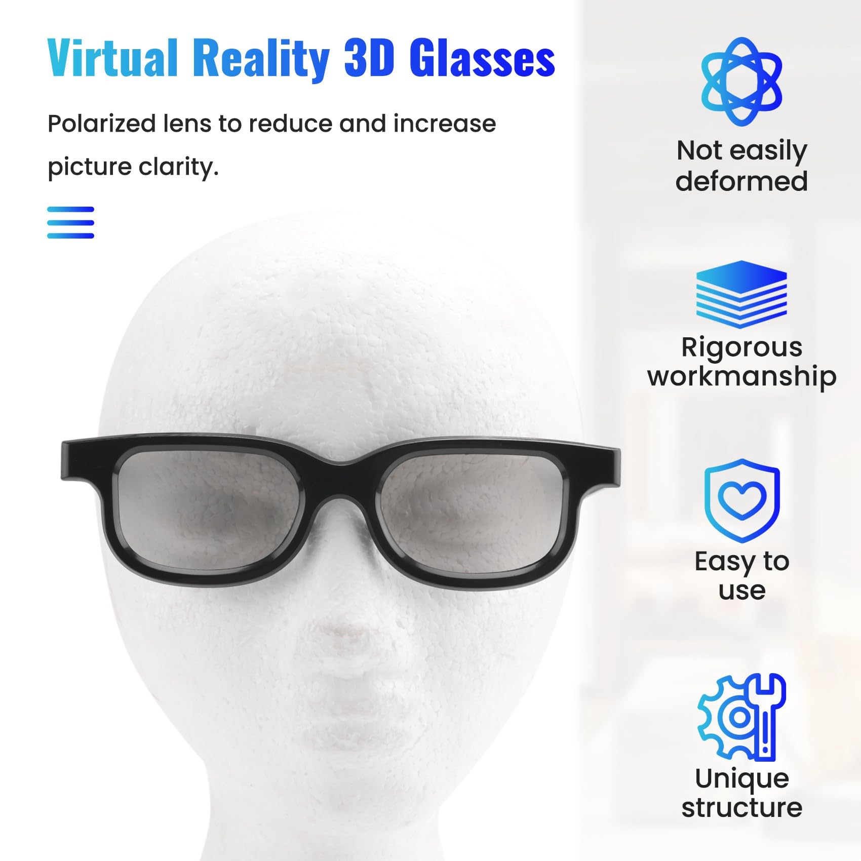 Occhiali 3D Passivi Polarizzati da 80 Pezzi per Schermo Cinema IMIX