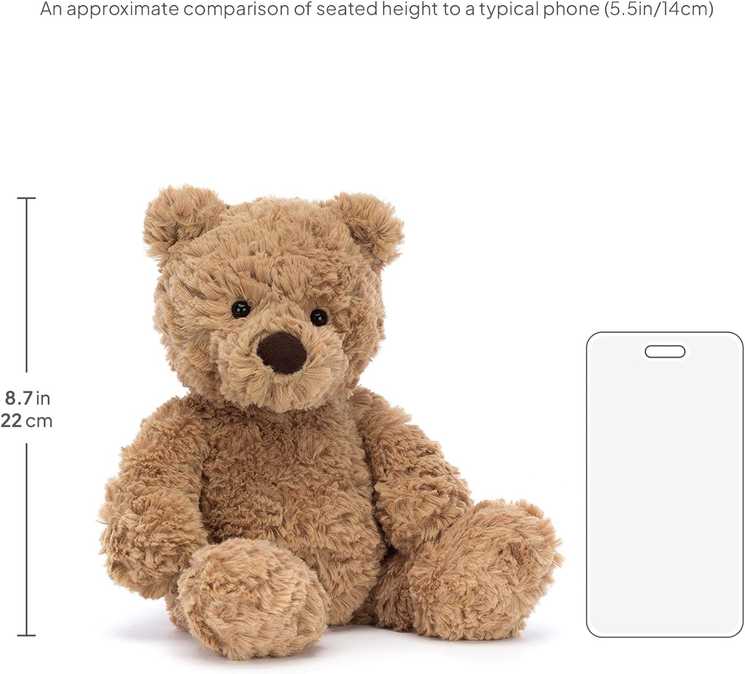 Jellycat Bumbly Bear Stuffed Animal, Small 11 inches | Teddy Bear Plush Toy | Classic Children's Gift