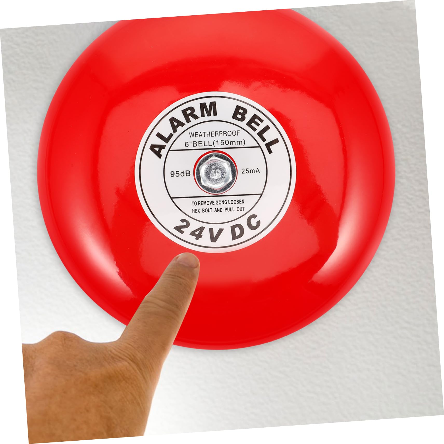 24v Alarmglocke aus Eisen, Rot, Elektrischer Warnmelder