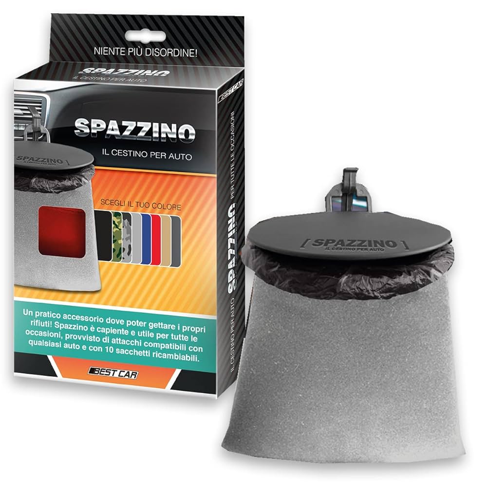 Cestino Auto Pieghevole - Pattumiera Da 16x16x20 Cm Con Fodera Impermeabile, Per Viaggi E Quotidiano