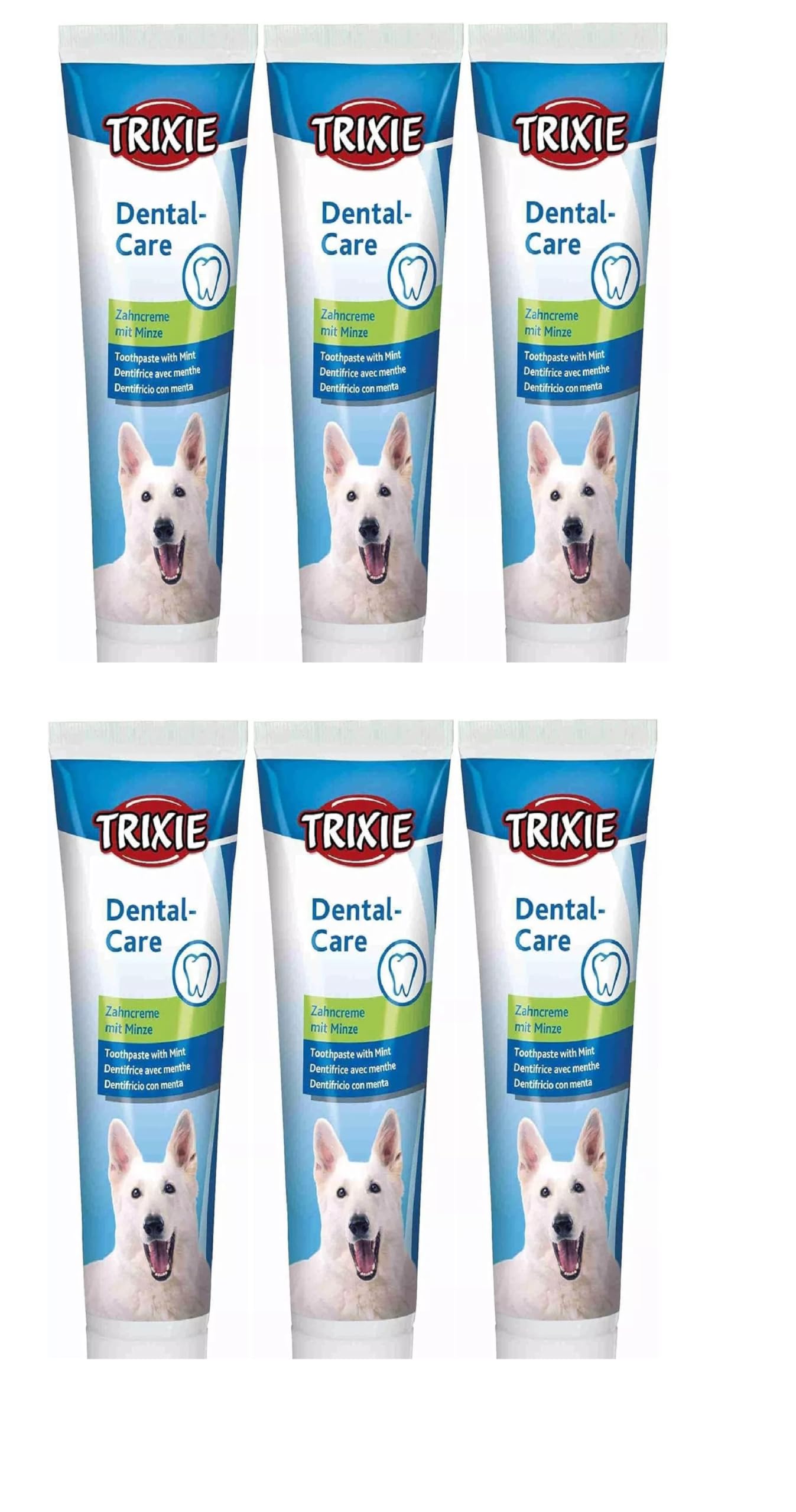 x6 Dog Toothpaste 100g Mint Flavoured Toothpaste for Oral Hygiene Trixie