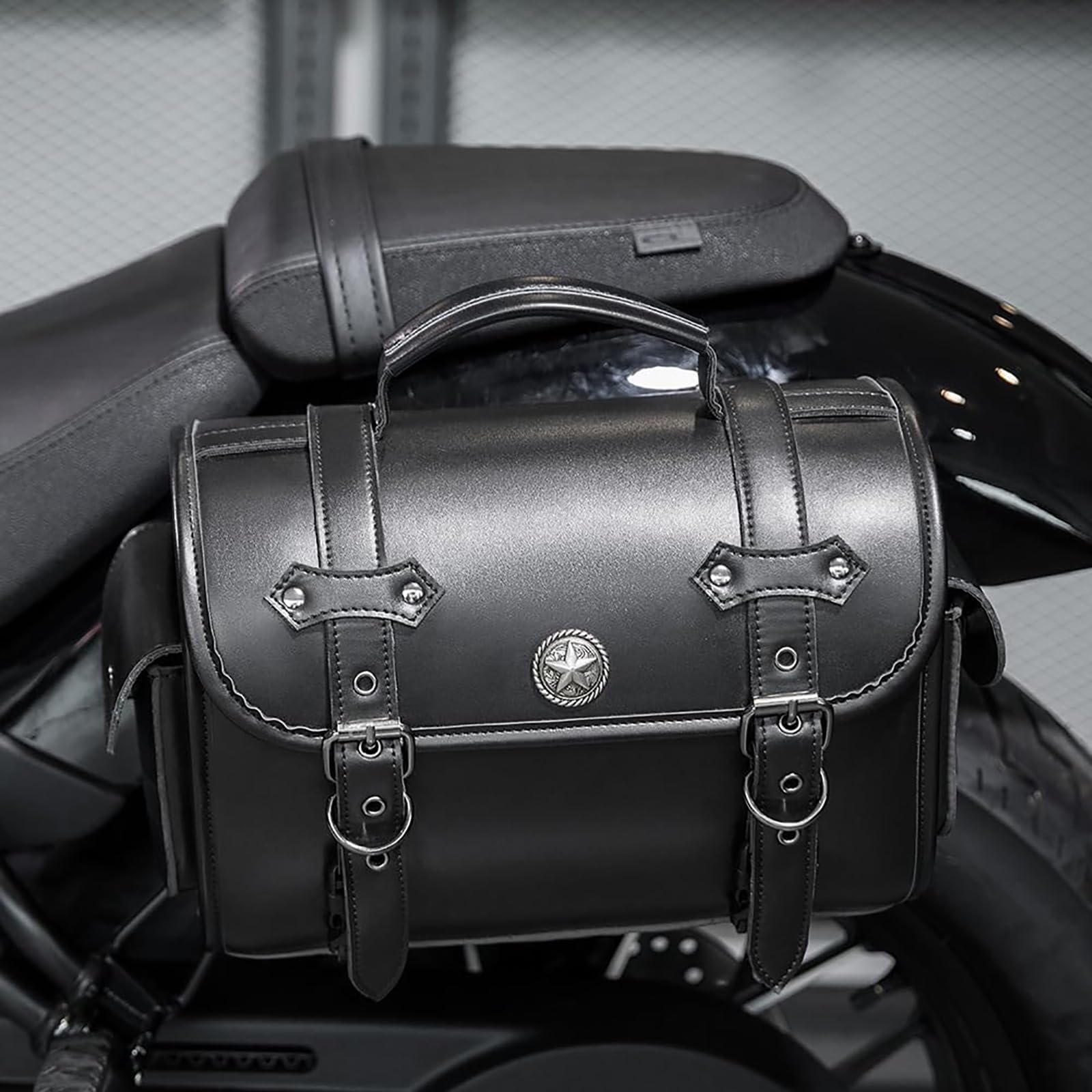 Borse Laterali Moto per Fantic Caballero Flat Track125 250 500 Rally/Scrambler 500, Impermeabile Borsa da Viaggio Borse da Sella e in Pelle, Borsa Portaoggetti per Moto Kit di Strumenti