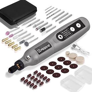 63pcs Cordless Rotary Tool, Mini Power Rotary Tool, 5-Speed and USB Charging 3.7V Rotary Tool Kit with 62 Accessories for Sanding, Polishing, Drilling, Etching, Engraving, DIY Crafts 1