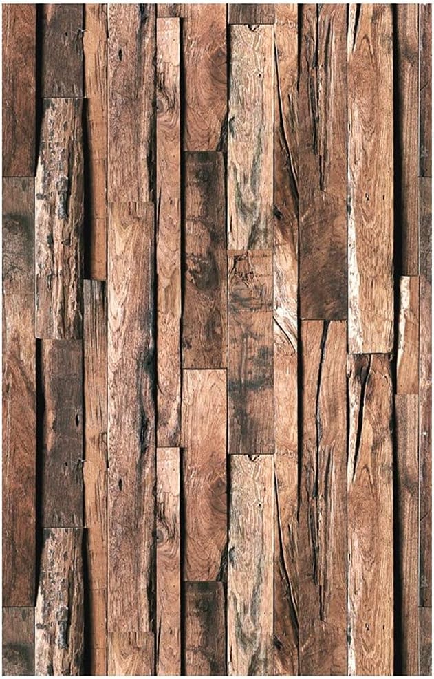Blooming Wall: Vintage Faux Wood Grain Wood Panel Textured Wallpaper Roll for Livingroom Bedroom Background, Looks Real Up! 20.8 In32.8 Ft=57 Sq ft/Roll