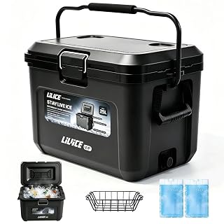 25L Portable Hard Cooler, 5 Days Ice Retention - Amazon product rated Grade A