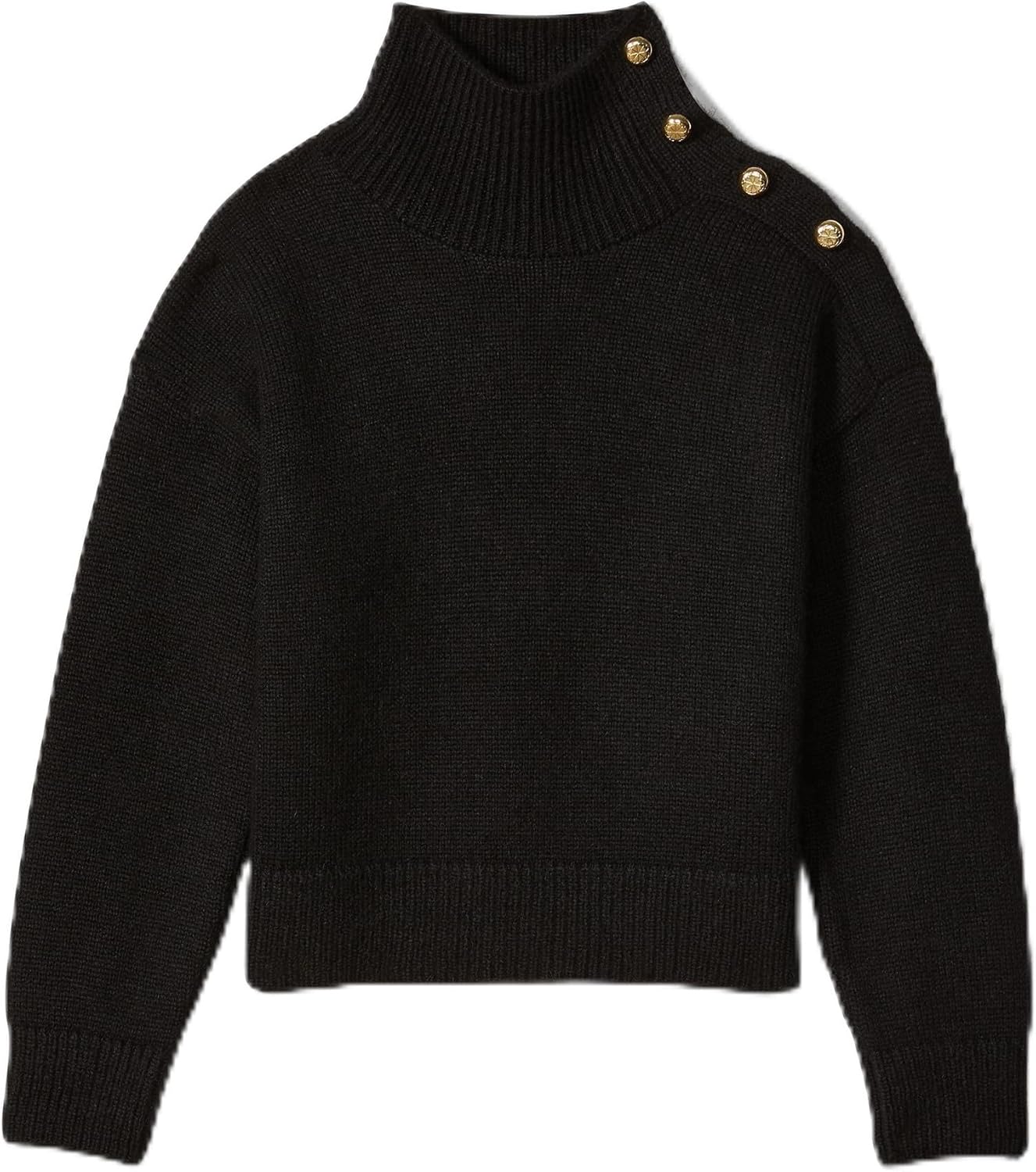 kate spade new york Women's Turtleneck with Bauble Buttons