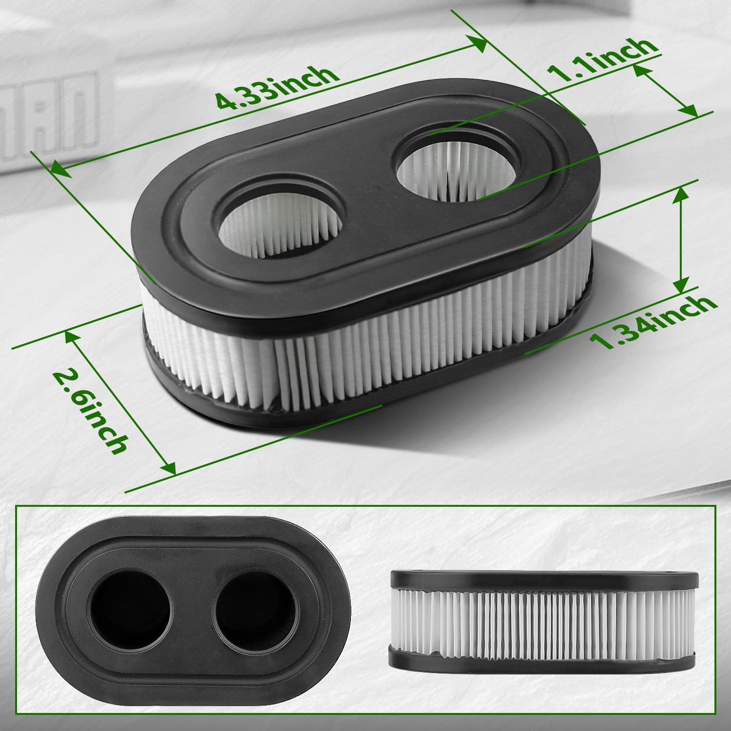 Lot De 2 Filtres à Air Moteur Briggs & Stratton 550E 550EX - Remplace 798339 593260 Pour Viking Stihl