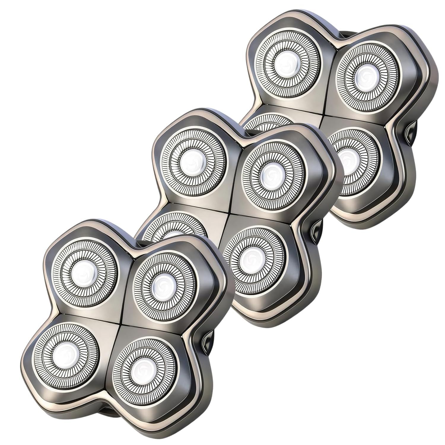 Pro 4 Ersatzklinge für Totenkopf-Rasierer, Pitbull, Palm & Butterfly, Bartpflege, Körperrasur und Glatzenkopf-Rasierklingen (3er-Pack)