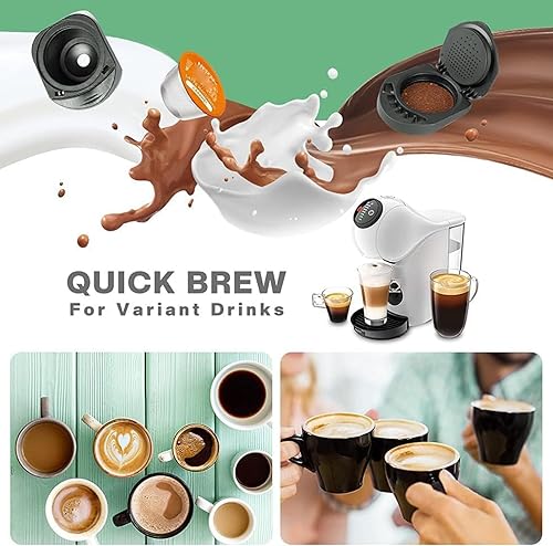 Miniatura 7 de Adaptador de cápsula reutilizable para Dolce Gusto, soporte para llenar tu café favorito en polvo, compatible con Piccolo XSGenio S (1 adaptador)