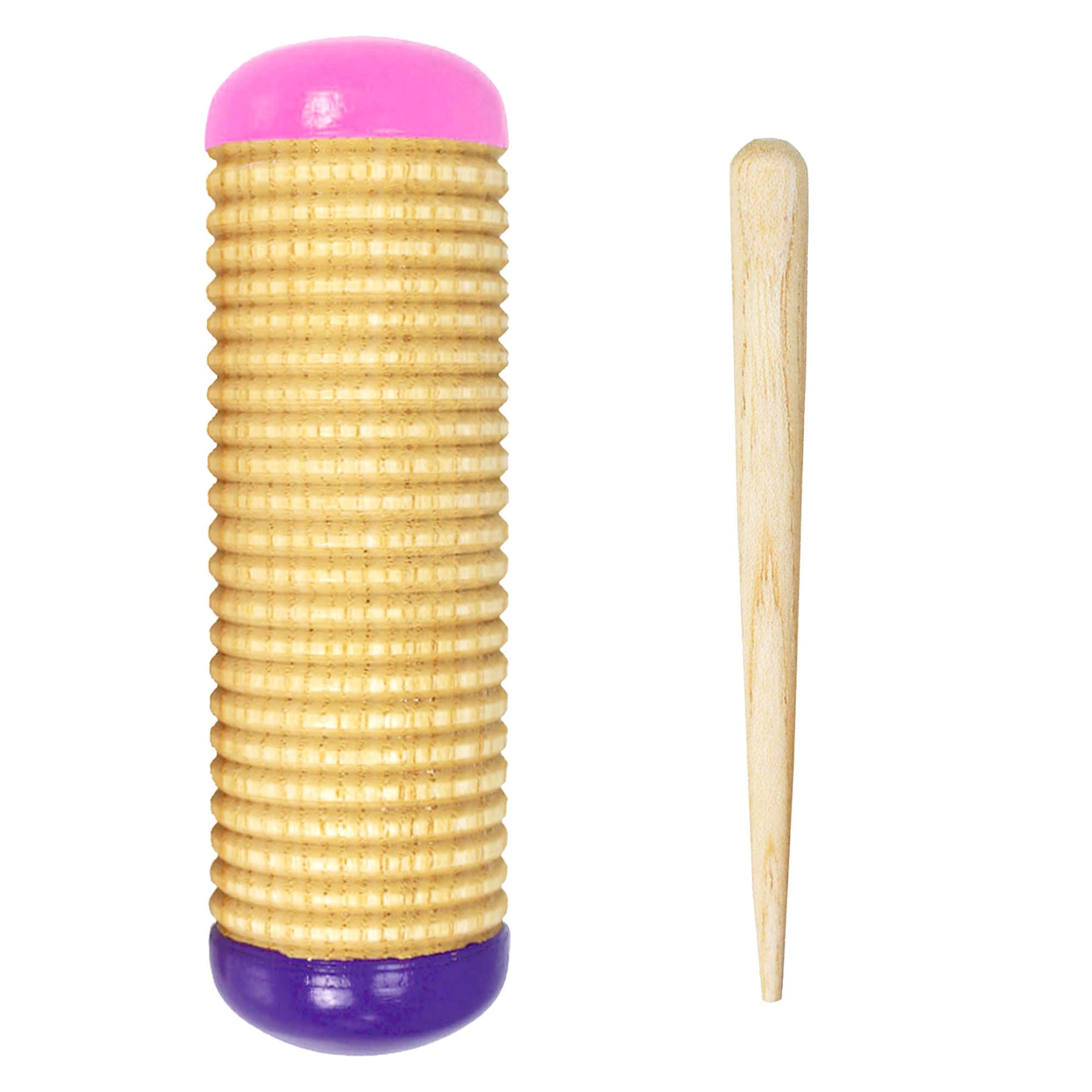 A-StarWooden Shaker Maraca Guiro Scraper with Beater - Rhythm Percussion Instrument