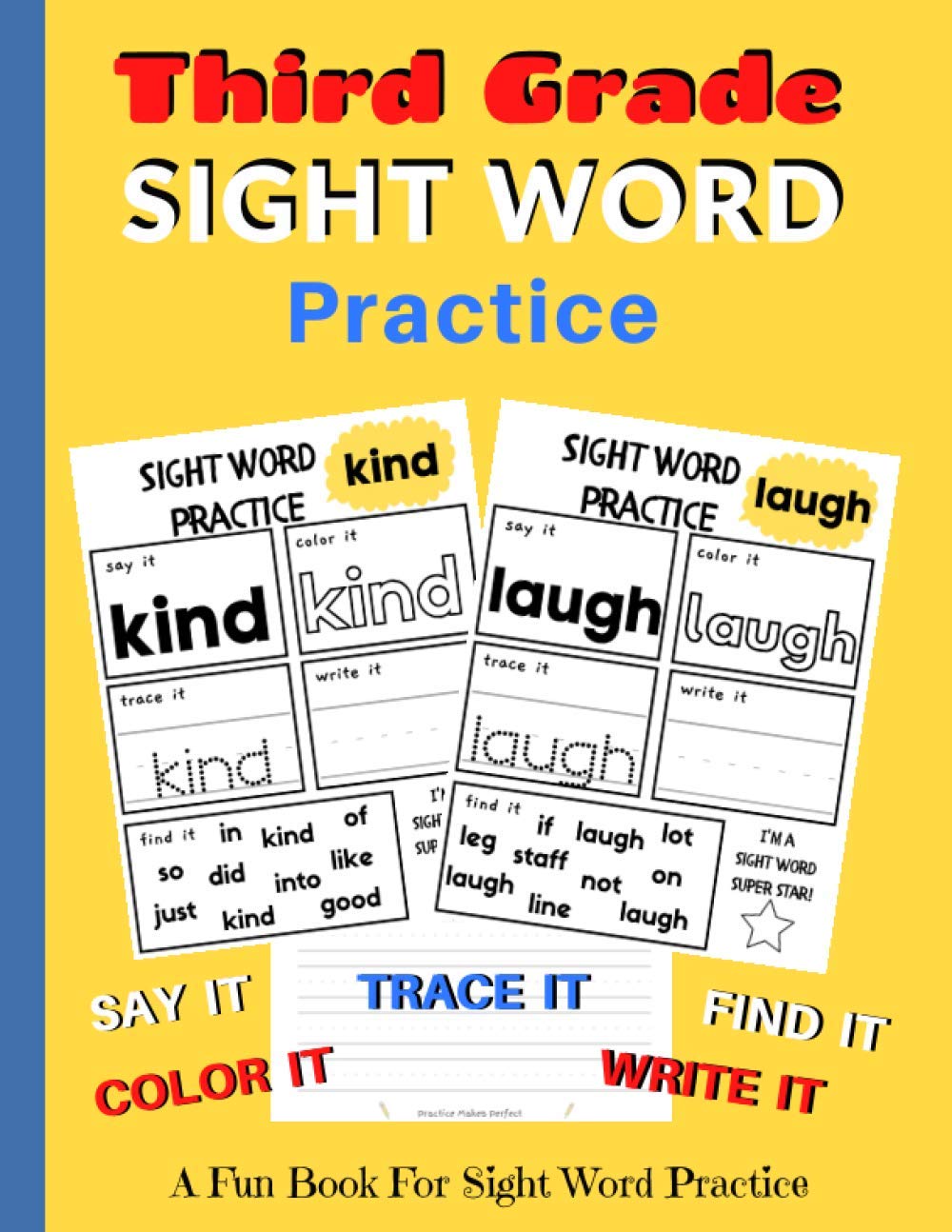 Third Grade Sight Word Practice: Say It, Color It, Trace It, Write It, Find It, Master It | Fun Educational Activity Pages for Learning 3rd Grade Sight Words