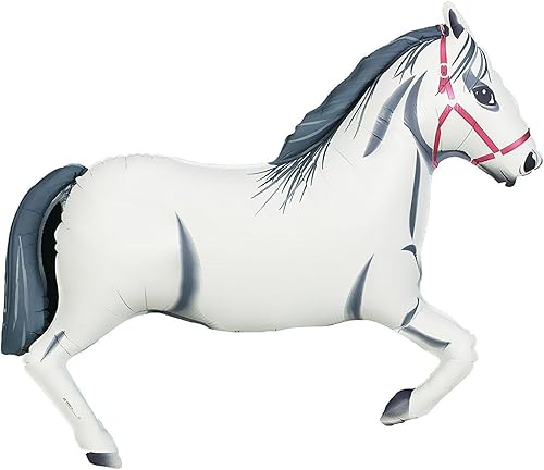 Caballo Blanco Globo Blanco Paquete de 1 Blanco