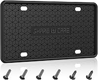 Vista 13 de Paquete de 2 marcos de silicona para matrícula, cubierta delantera y trasera, soporte para placa de matrícula a prueba de óxido, a prueba