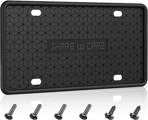 Vista 13 de Paquete de 2 marcos de silicona para matrícula, cubierta delantera y trasera, soporte para placa de matrícula a prueba de óxido, a prueba de Rojo