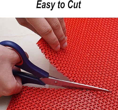 Miniatura 4 de Nisorpa Tapete de drenaje comercial de 3 x 16 pies, tapete de drenaje para piso, antideslizante, tapete comercial y tapete de malla de PVC de 0.22