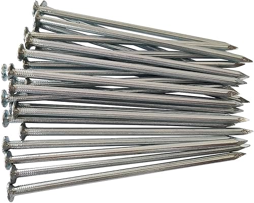 Clavos de metal 144 estacas de anclaje de paisaje de 6 pulgadas para pavimentar, barreras de malezas, césped, construcción de casas, clavos de