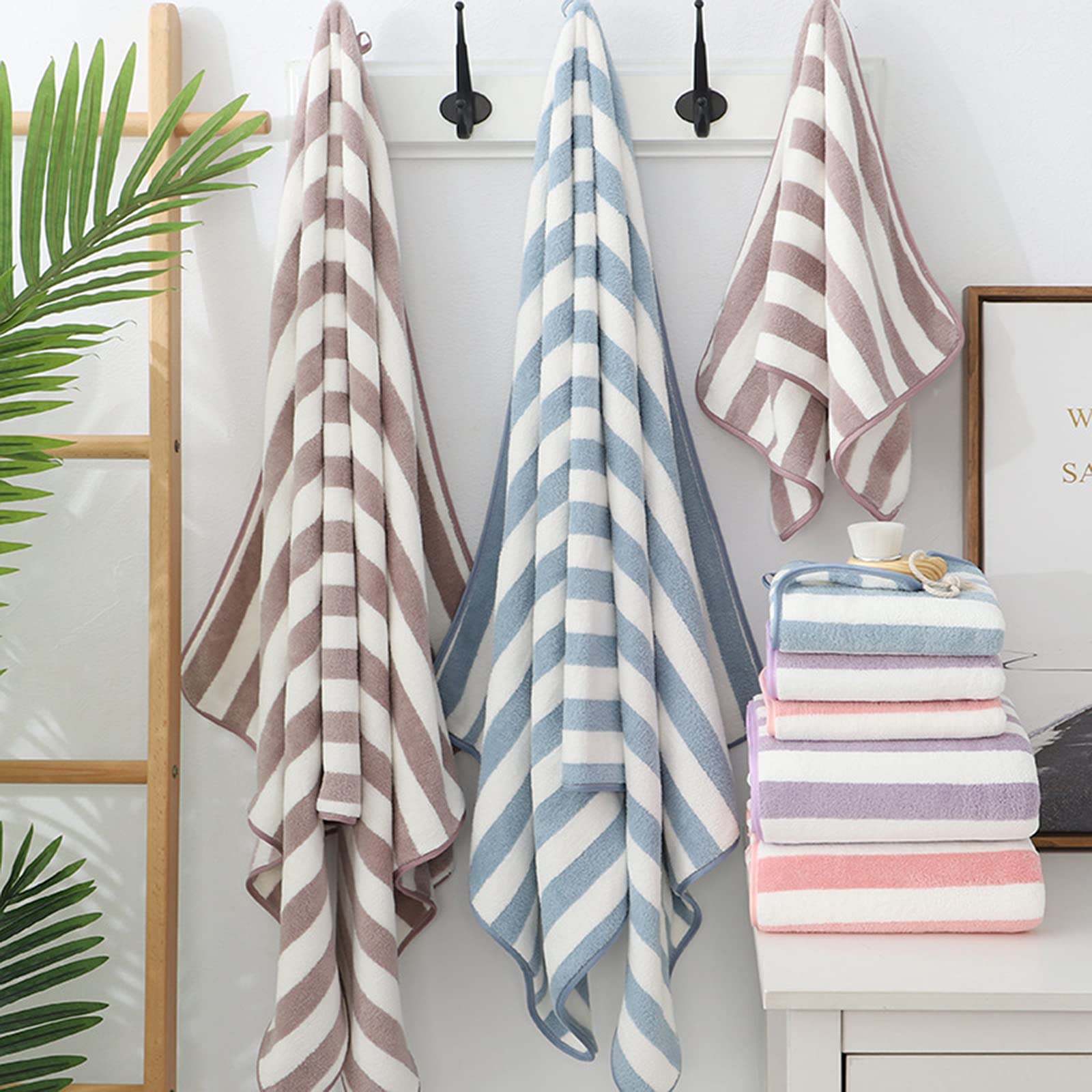 Peignoir De Bain En Microfibre Ultra Douce - Sans Manches - Fermeture à Boutons Réglable - Unisexe - Taille M Et L - Corail - 2