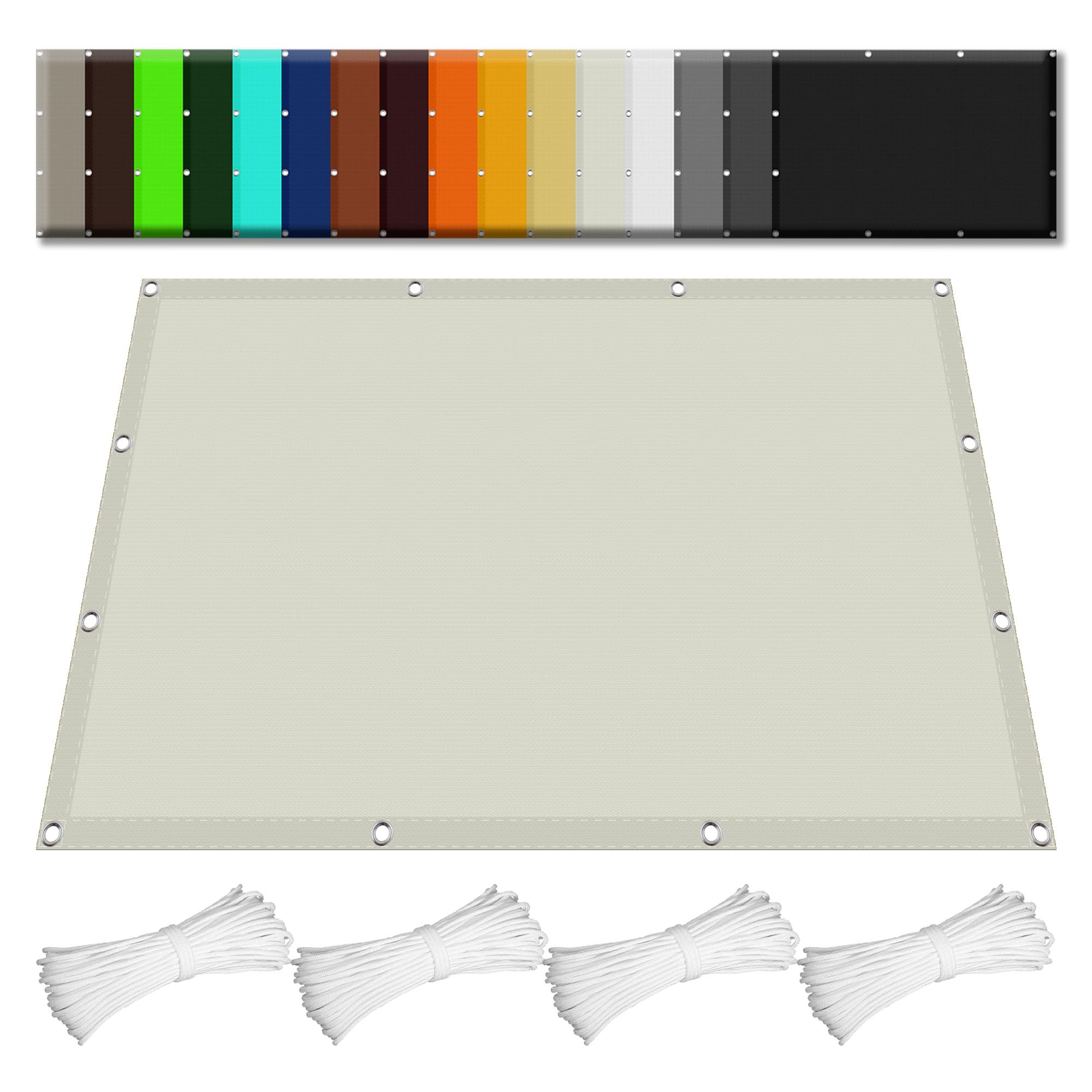 Sonnensegel Wasserdicht (1,8x3,4 M) – 98% UV-Schutz, Mit Befestigung, Für Terrasse & Garten