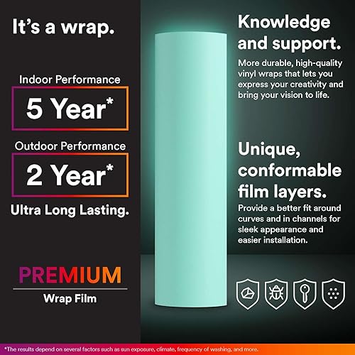 Miniatura 4 de Lámina adhesiva de vinilo ultra mate de 12 x 60 pulgadas (1 pie x 5 pies), color verde manzana, lámina de calcomanías para automóvil, sin burbujas,