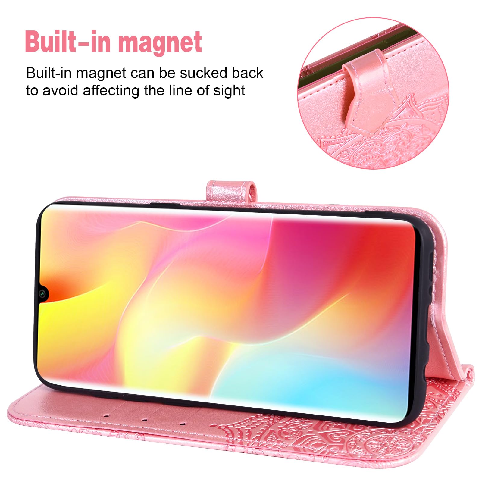 Custodia In Pelle A Portafoglio Per Xiaomi Redmi Note 10 4G / Note 10S - Flip Cover Con Slot Carte E Chiusura Magnetica - Farfalla