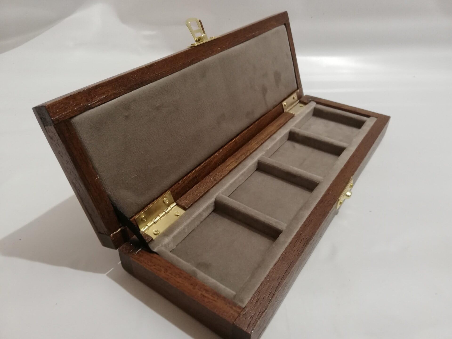 Monetario para Monedas y medallas en Madera Maciza, 4 Compartimentos de 50x50 mm, Terciopelo Italiano, Hecho a Mano, numerado y Certificado, coleccionismo y numismática
