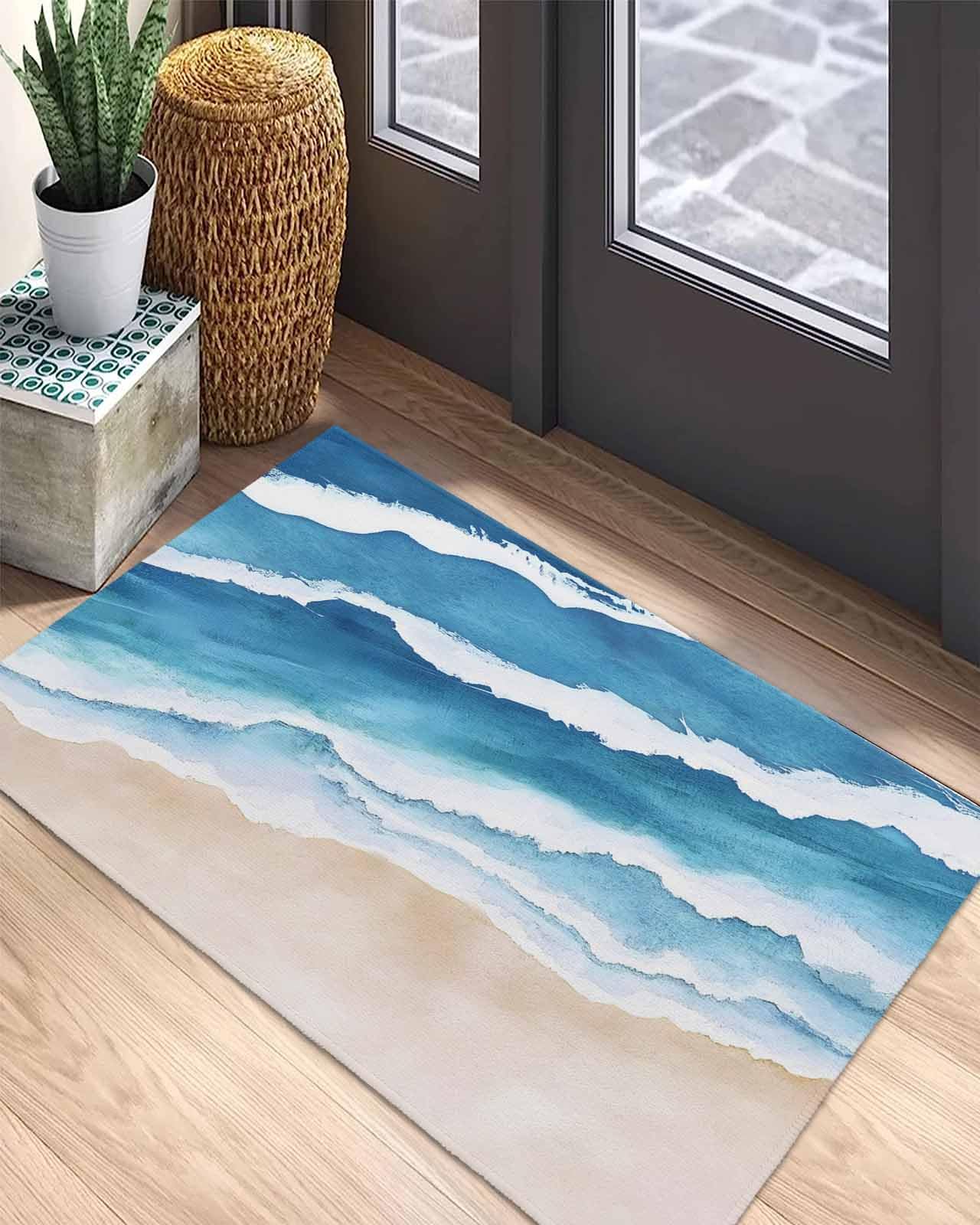 Amazon.com: Blue Beach Coastal Door Mat Indoor Welcome Mats Front