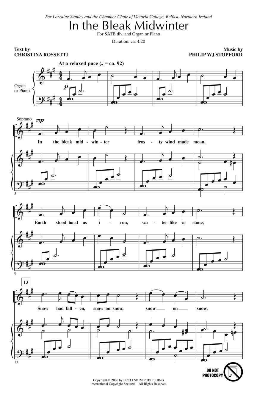 In the Bleak Midwinter