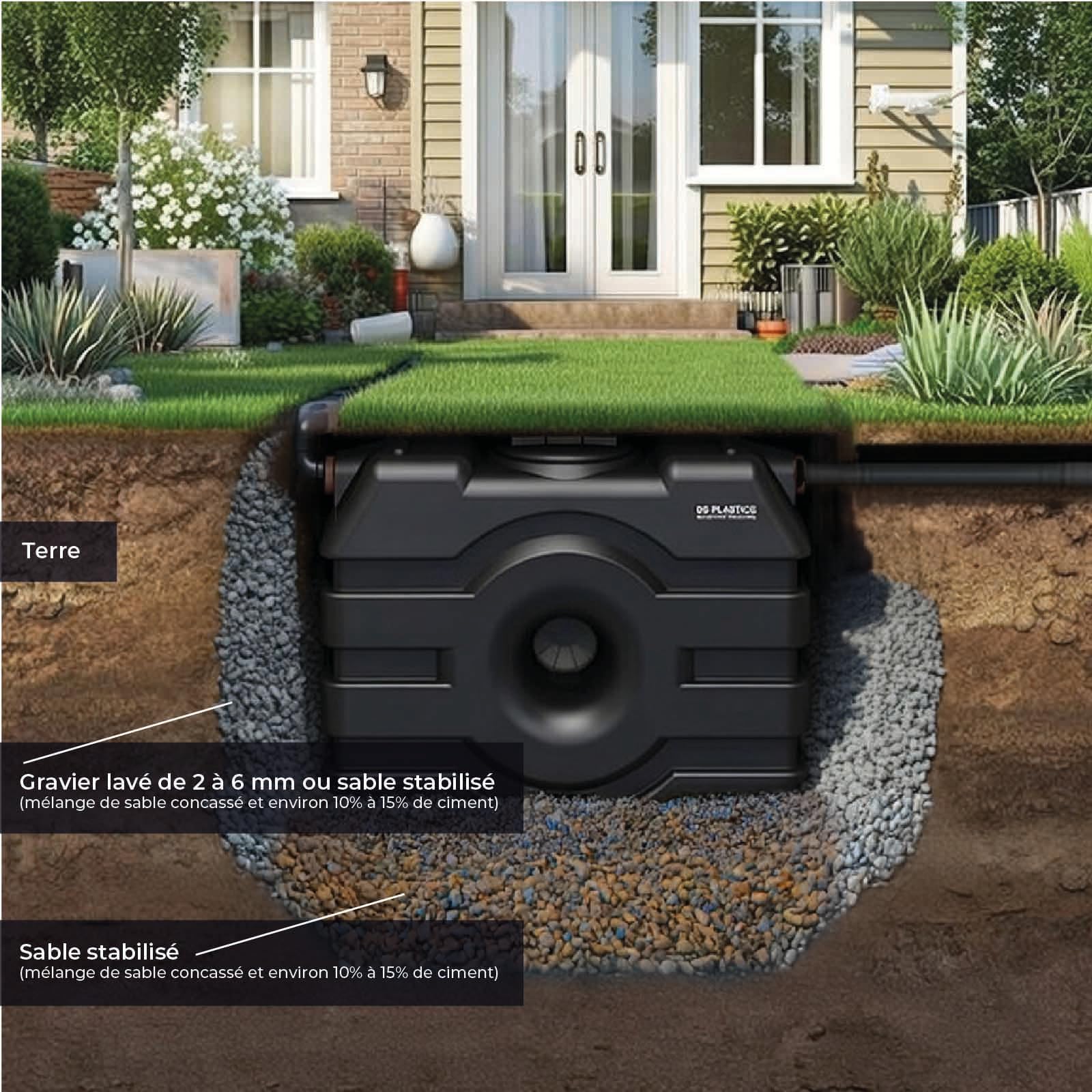 Fosse Septique RH1000 Slim Rectangulaire 1000 litres