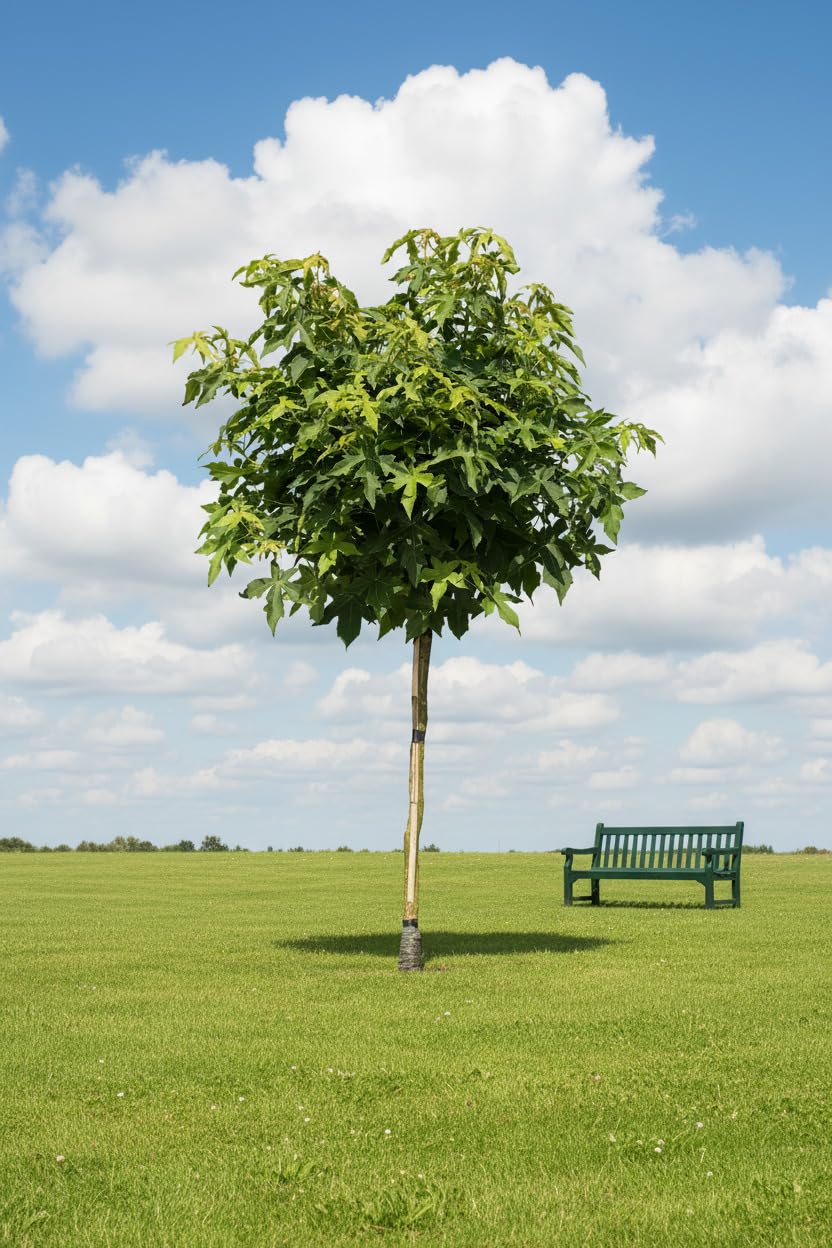 Amberbaum, Hhe: 170-180 cm, Liquidambar styraciflua Gumball + Dnger :  Amazon.de: Garten
