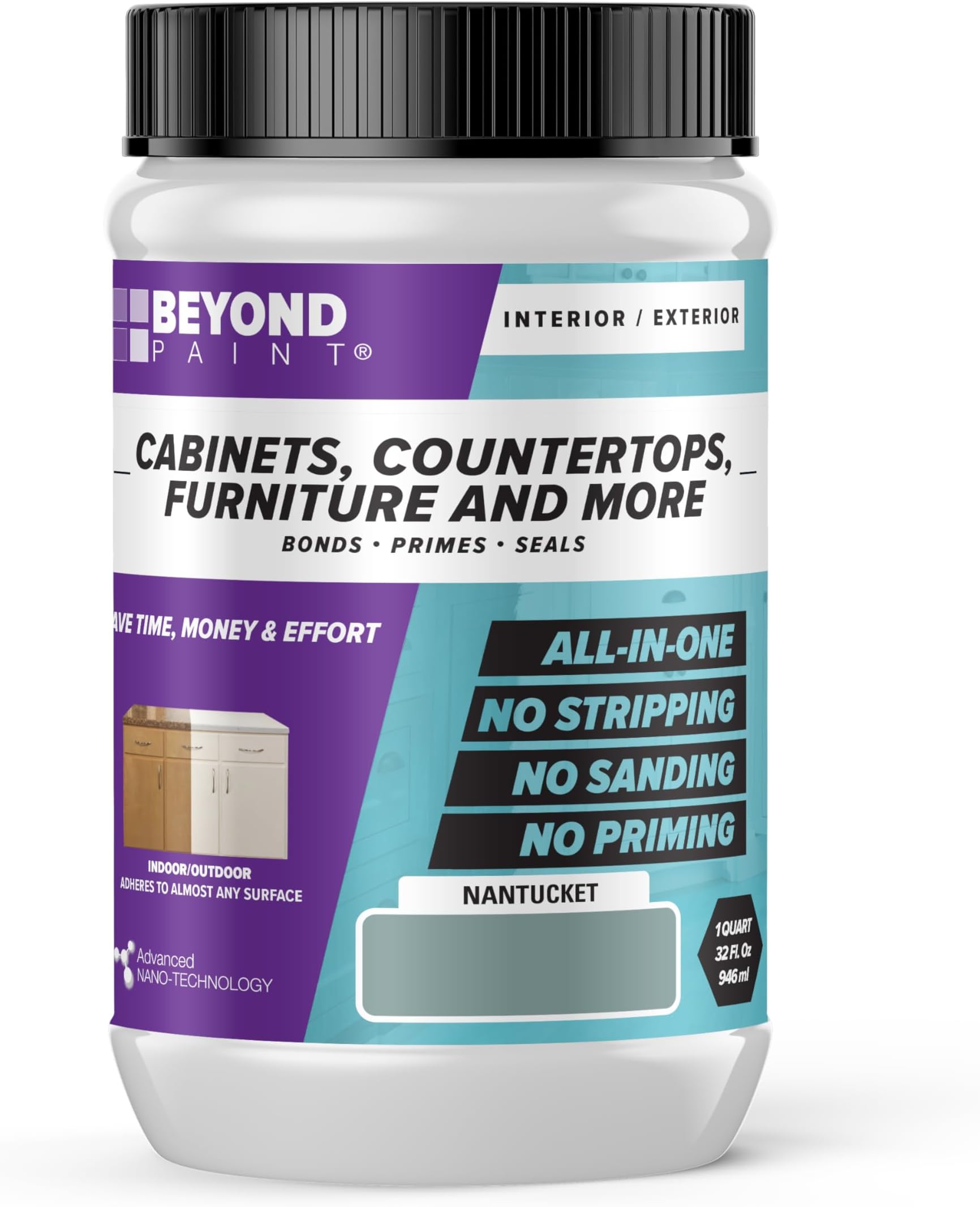 Beyond Paint Furniture, Cabinets and More All-in-One Refinishing Paint Quart- Color: Nantucket (BP05)