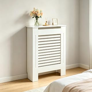 FATIVO Heizkörperverkleidung 101×78×19 cm Horizontal MDF Weiß