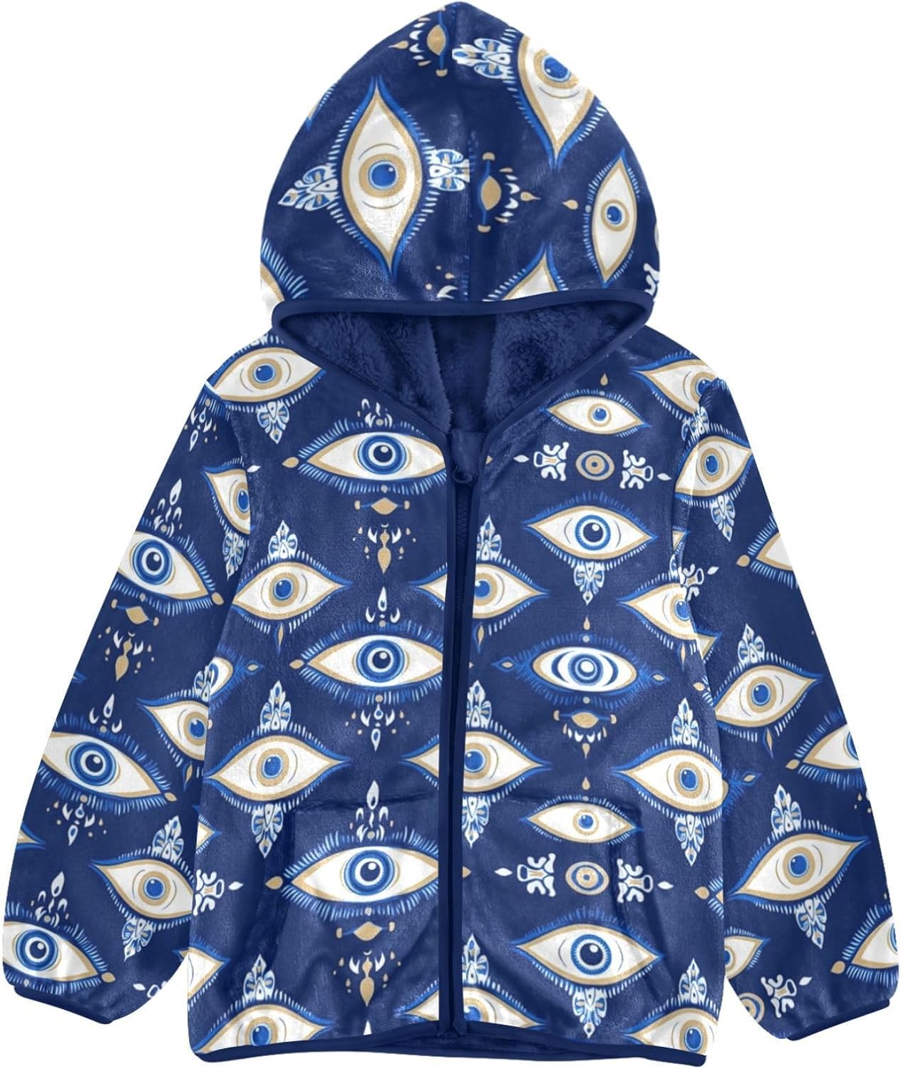 GuoChe Toddler Winter Jackets Outerwear Jackets Navy Blue Baby Boy Zipper Hoodie 3T