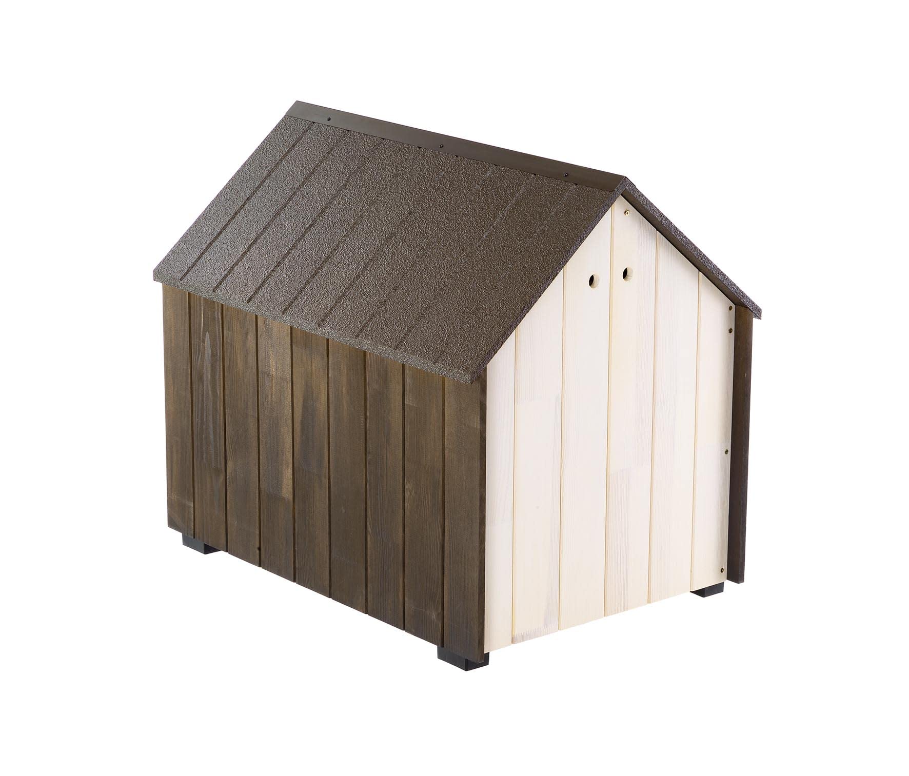 Ferplast KOYA Casetta per Cani in Legno FSC - Tetto Apribile, Spiovente, Trattamento Resina Impermeabile & Anti-UV - Griglia Aerazione - Piedi Isolanti - Porta Rifinita - S, 44 x 57,5 x h 56 cm