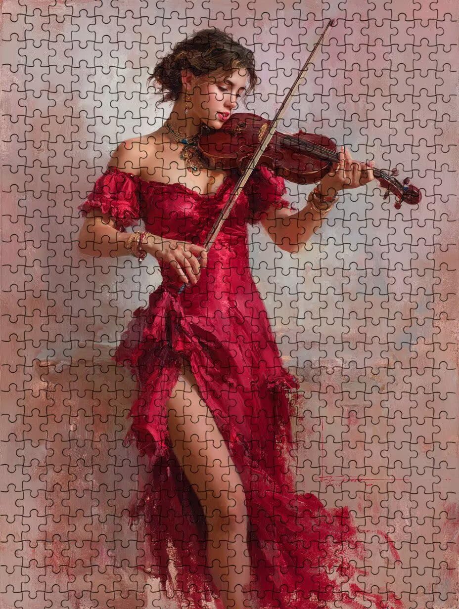 Violinista Puzzle 4000 Piezas, Rompecabezas Adultos Puzzle, 3D Un Rompecabezas, Desafiante Puzzles de Decoración Juego de, Juego Educativo para Toda la Familia, para Regalo Decoración FNKL7-1037