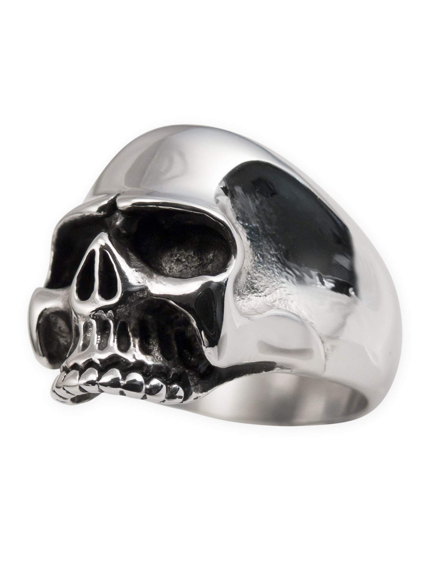 Fly Style Totenkopf Ring aus 316L Edelstahl - Skull Ring - Gothic Schmuck, Totenkopf Schmuck