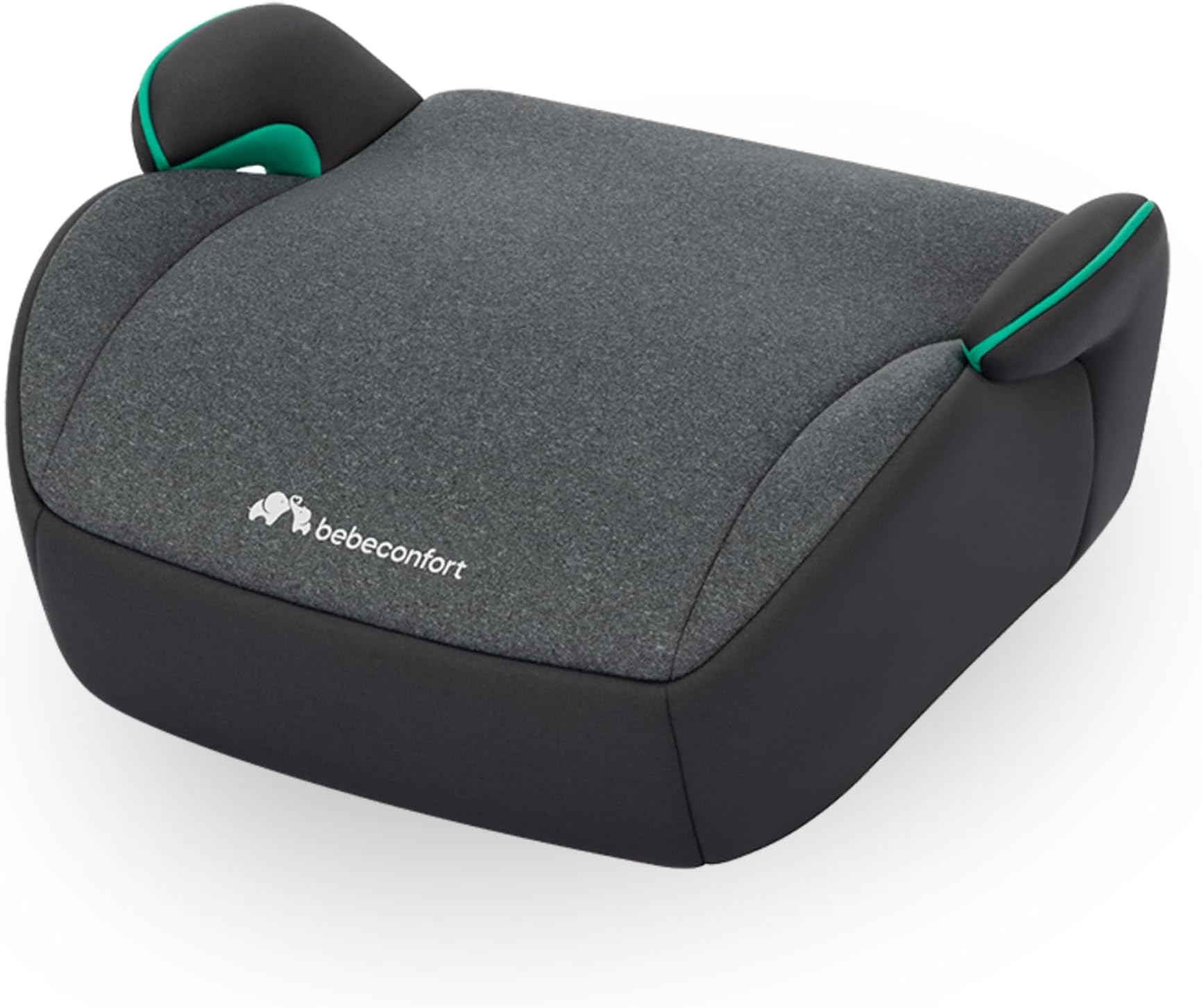 BebeconfortManga I-Safe, Car Booster Seat, 6-12 Years, 125-150 Cm, Child Booster Seat, Compact and Lightweight (<1Kg), Belt Installation, Fully Padded, Soft-Touch Fabrics, Tinted Graphite