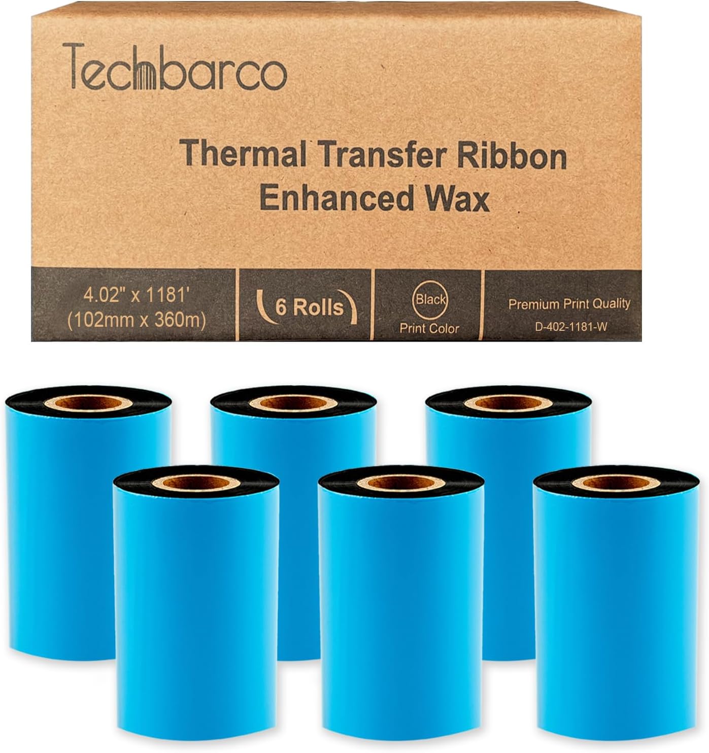 Industrial Thermal Transfer Ribbons - Wax, 3" X 1,181' S-7425