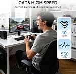 Cat6 Ethernet Cable, 5-Pack 3ft in Multi-Color, Cat 6 Cable RJ45, LAN, 24AWG UTP, Network, Patch, Internet Cable (3 feet, 5 Pack)