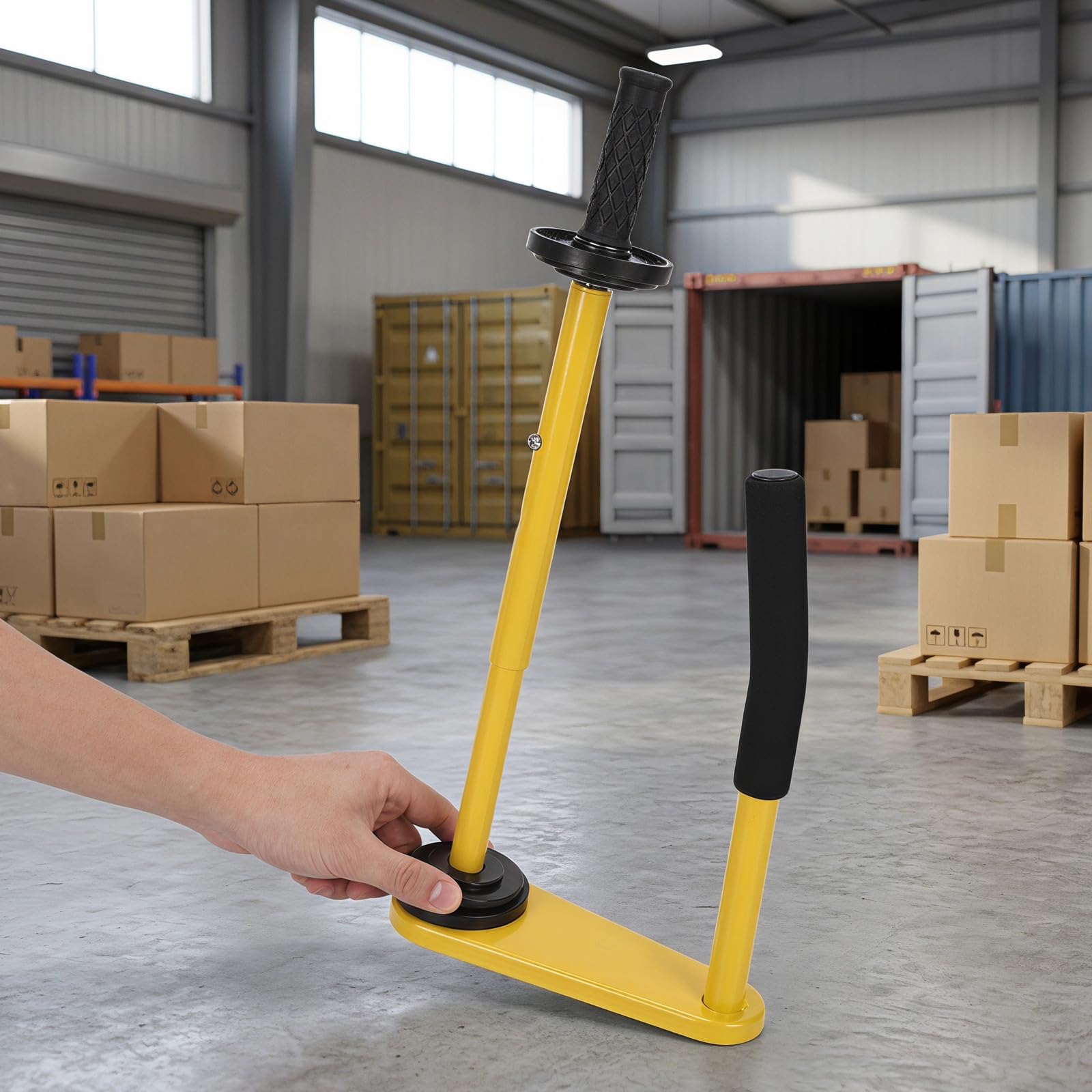 OSALADI Dispensador Manual Mango Ergonómico de Acero Inoxidable de Película Estirable y Ajuste de Tensión para Departamentos Logísticos y Almacenes