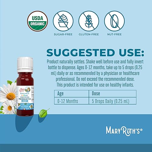 Miniatura 3 de MaryRuth Organics Gotas probióticas para bebés  Probióticos líquidos de precisión para la salud digestiva  Calma cólica  Alivio ocasional del bebé
