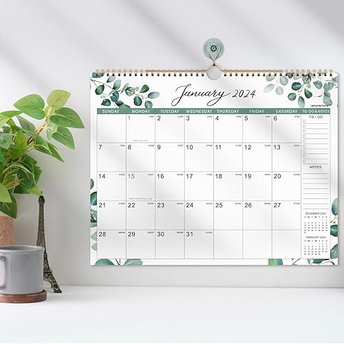 Miniatura 6 de Calendario 2024  enero 2024  diciembre 2024, calendario de pared de 12 meses, 15 x 11.5 pulgadas, encuadernación de doble alambre + gancho para