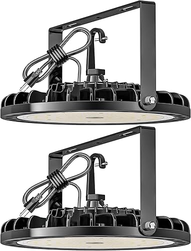 Flakeeper Luz LED de alta bahía de 150 W, 2 unidades, 22500 lm con enchufe de EE. UU., cable de 5 pies (150 LMW), luz diurna de 5000 K, impermeable, disponible en Yaxa Peru
